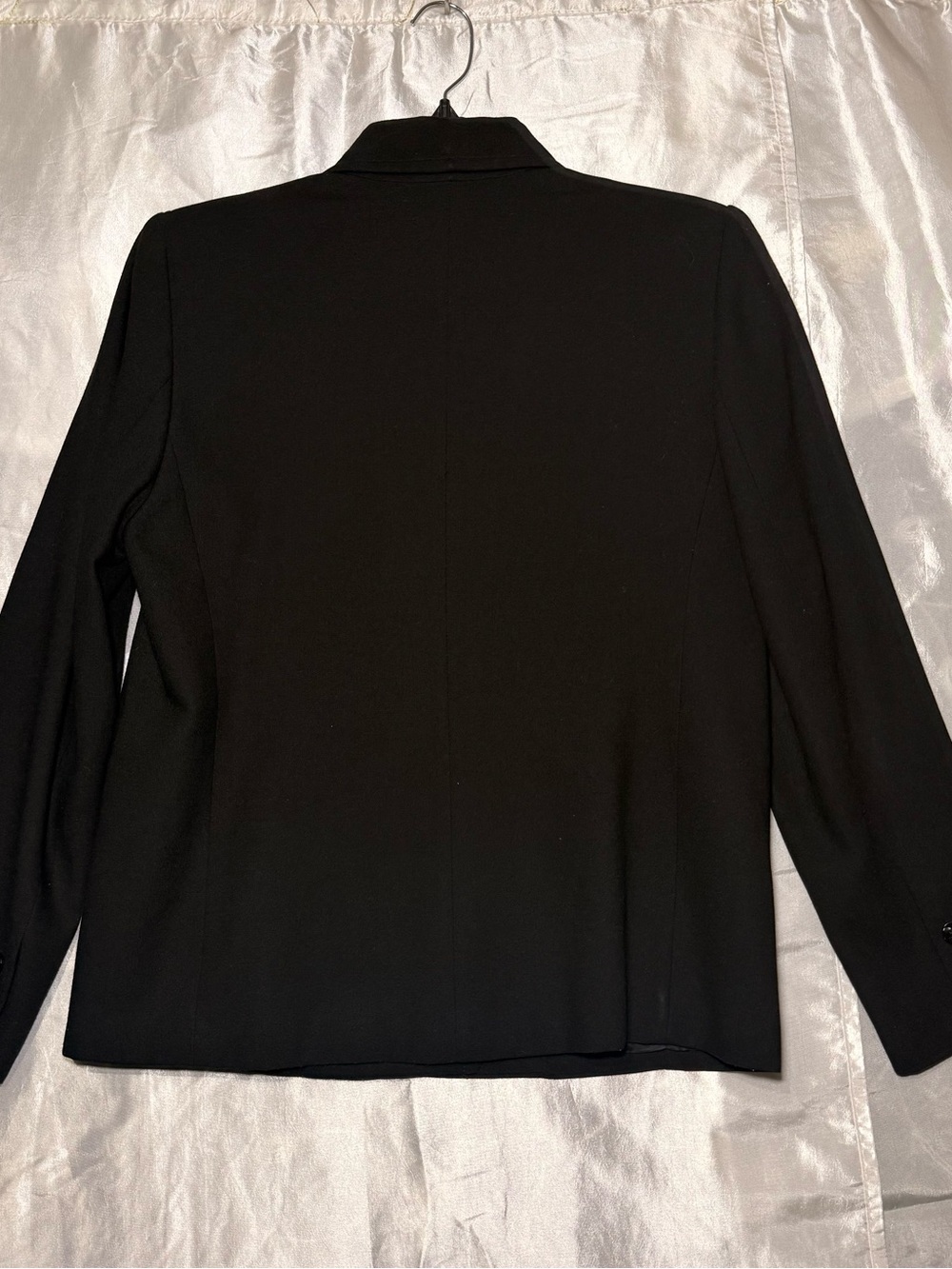 VTG Amanda Smith Black Double Breasted Blazer Women Size 4 Rayon/polyester Lined - Picture 3 of 9